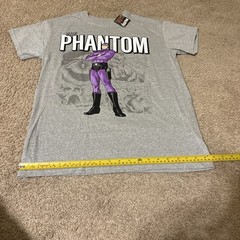 NWT The Phantom Comics Strip Shirt Gray Medium Brisco Brands Superhero Unisex