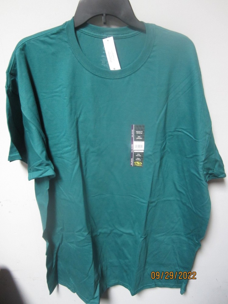 Athletic Works Men’s Short Sleeves Teal Green T-Shirt Size 2XL (50-52) LOT OF 2!