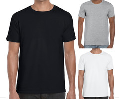 PREMIUM PACK OF 1, 3, 5, 10 Plain 100% Cotton T shirts Men Crew Neck Top Casual