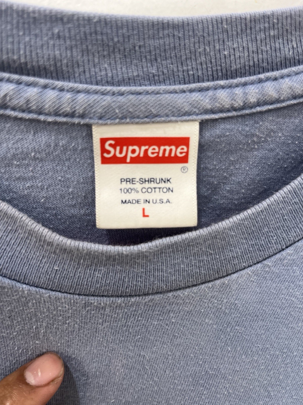 Supreme We’re Back Ninja Shirt USA Made Light Blue Size L gallery