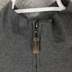 Tasso Elba Pullover Mens 2XL Gray Half Zip Long Sleeve Mock Neck Shirt Casual