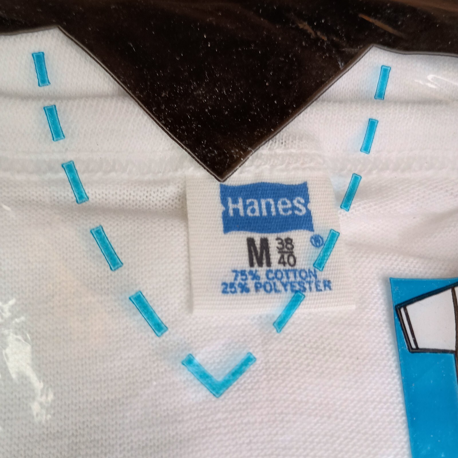 Hanes Vintage Comfort Blend T-Shirts V Neck Men's M Undershirt NOS 1984 Made USA gallery