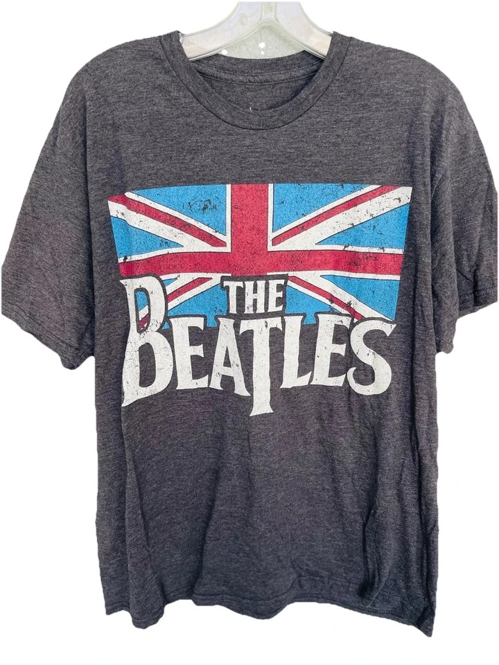 Beatles Vintage T Shirt sz Large gray 2015 short sleeve tee 50% cotton/50% poly gallery