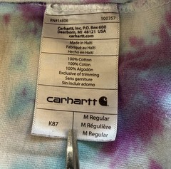 Carhartt Men’s Medium Bleach Tie Dye T‑Shirt – Loose Fit Short Sleeve Pocket