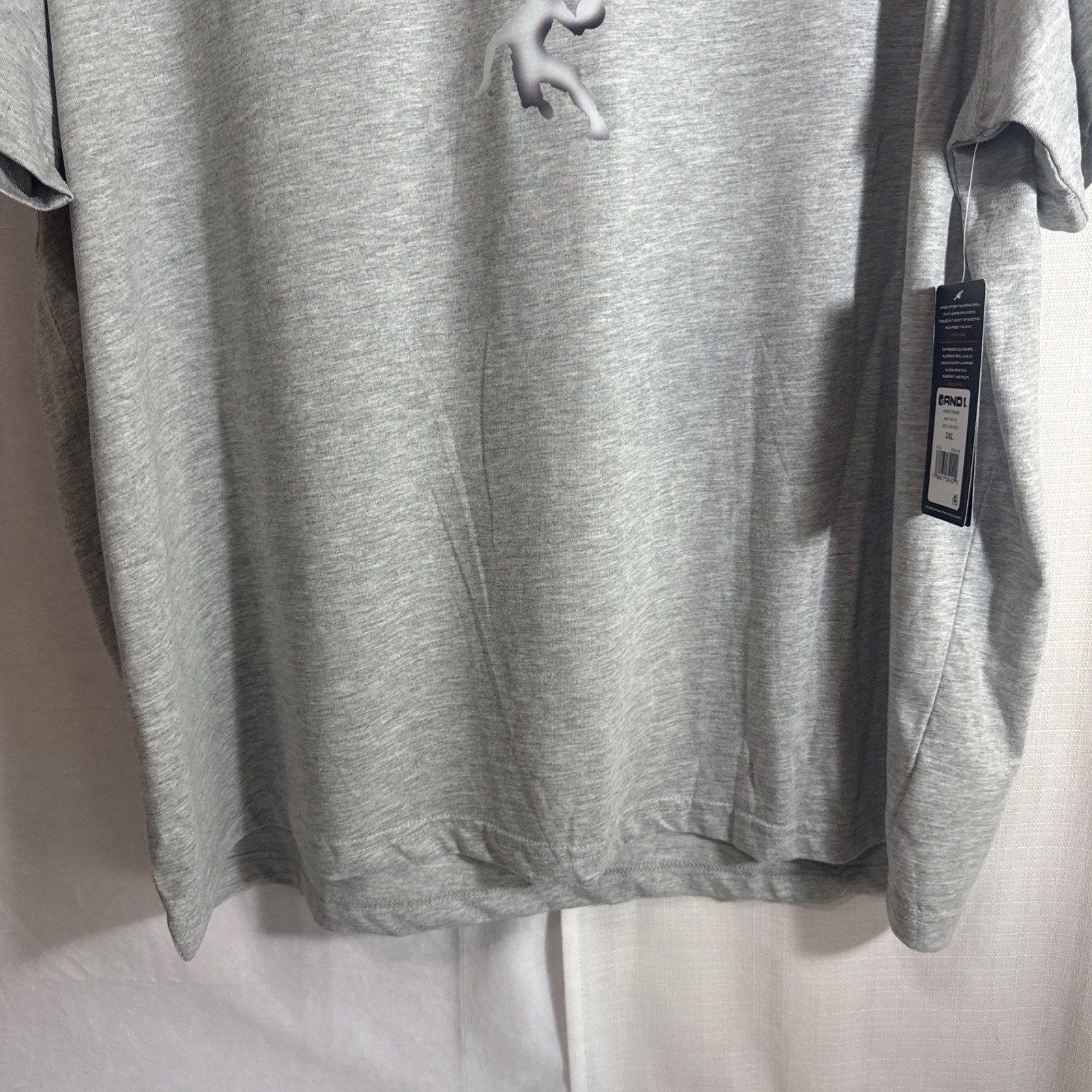 And1 Heather Gray T-Shirt Men Basketball Tee Crew Neck Size 3XL NWT gallery