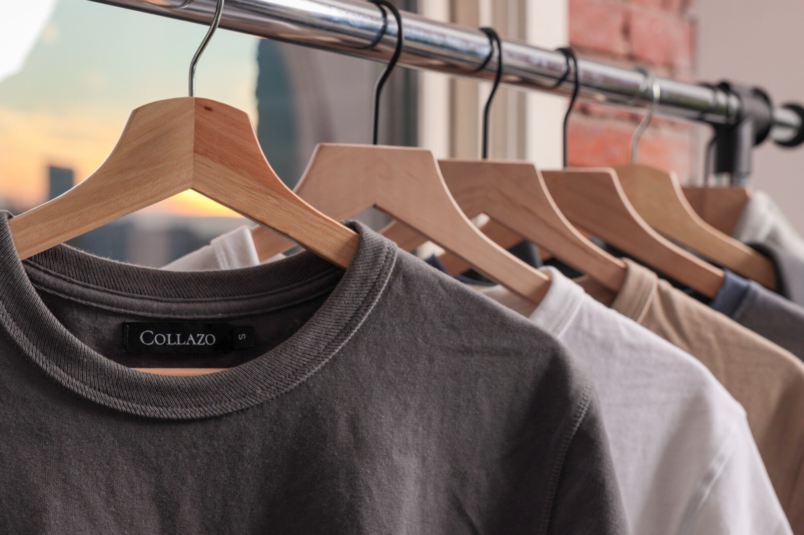 Blank T-Shirts 3-Packs – Collazo Daily Tees-Charcoal White Tan – Cotton- Small