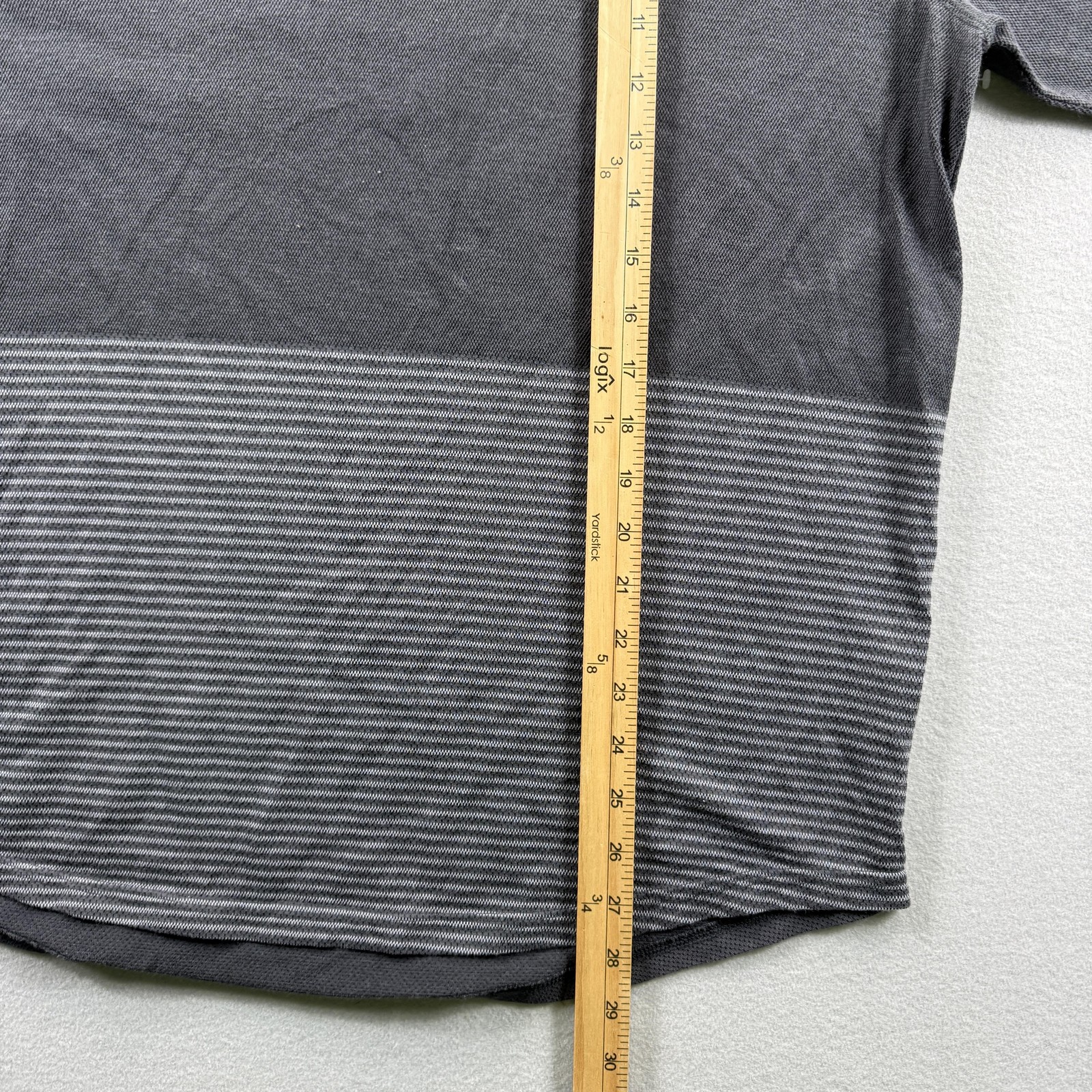 Hurley Shirt Mens XL Gray 3/4 Sleeve Raglan Striped Dri-Fit Surf Tee Baseball gallery