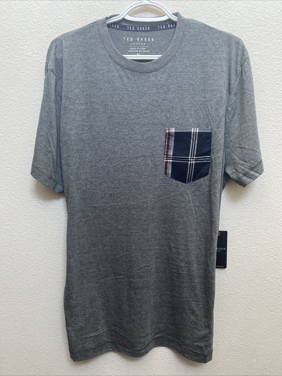 NEW Ted Baker Men's T Shirt XL Short Sleeve Crew Neck NWT $42.00 Grey Castlerock gallery