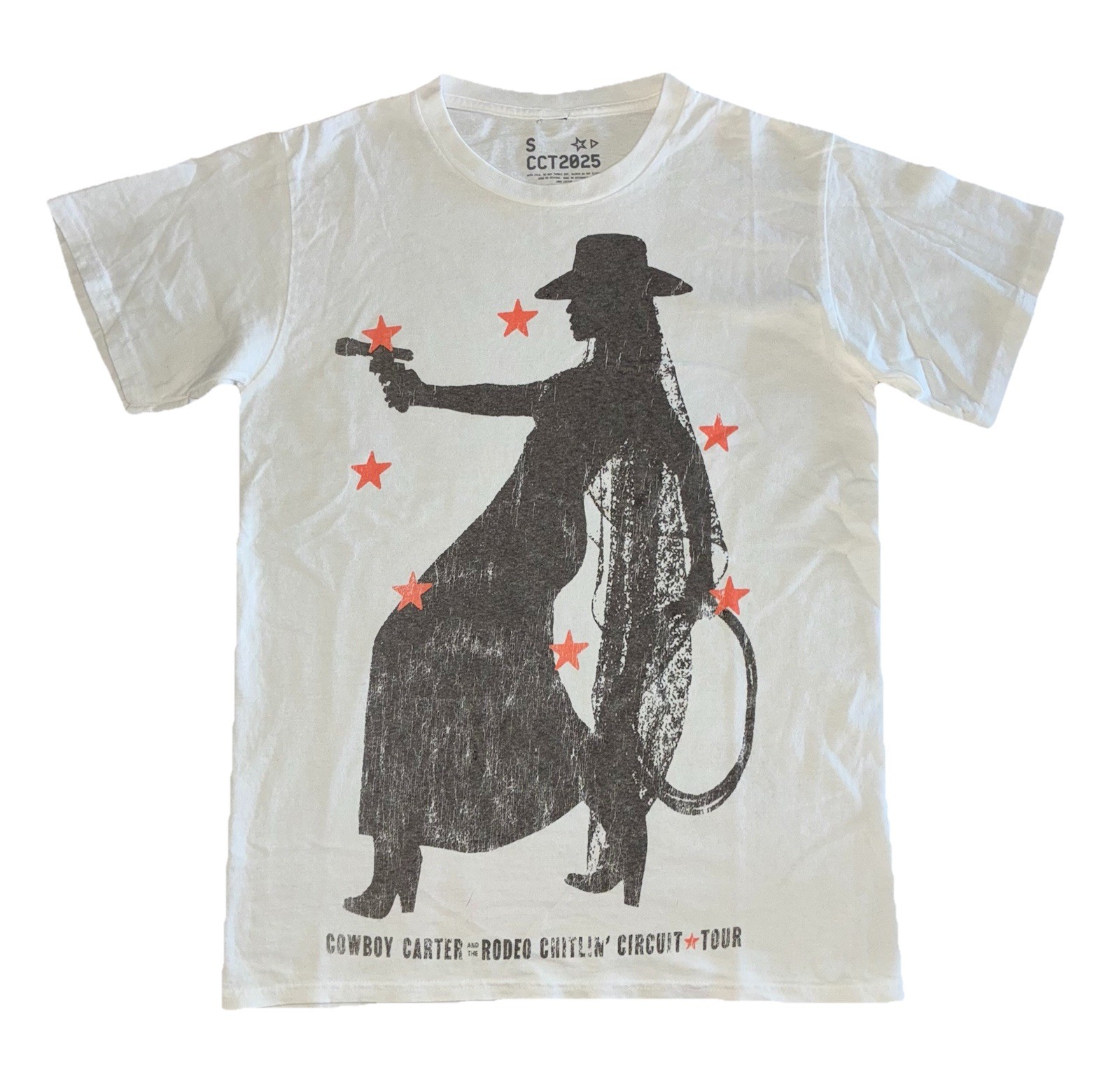 Beyonce Most Wanted Tee S White Cowboy Carter Tour 2025 Merch NEW *hole gallery