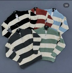 sweater with half zipperSweater For Men,Casual Soft Knitted Sweater,Handmade