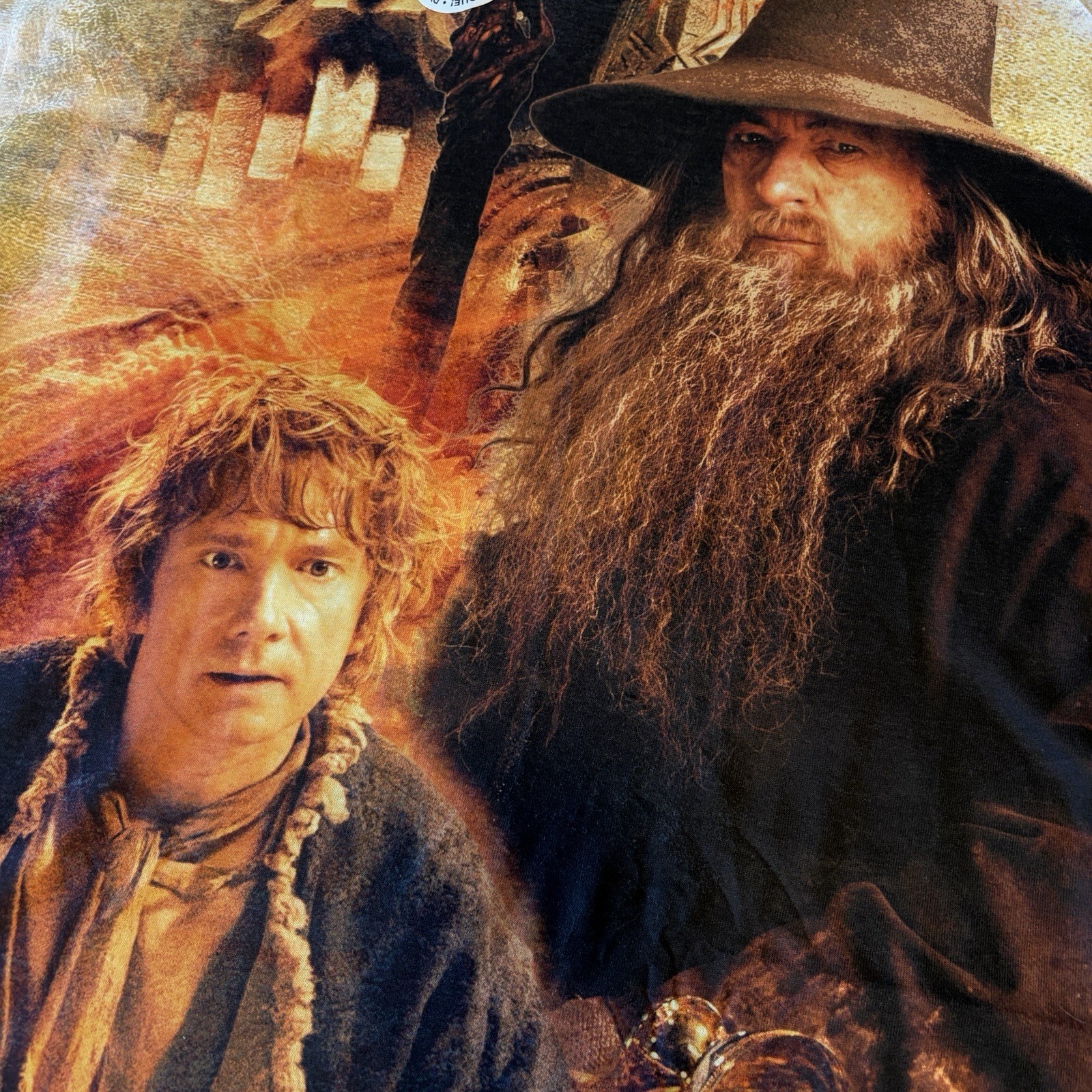 The Hobbit Movie T Shirt Gandalf Bilbo Baggins All Over Front XL gallery