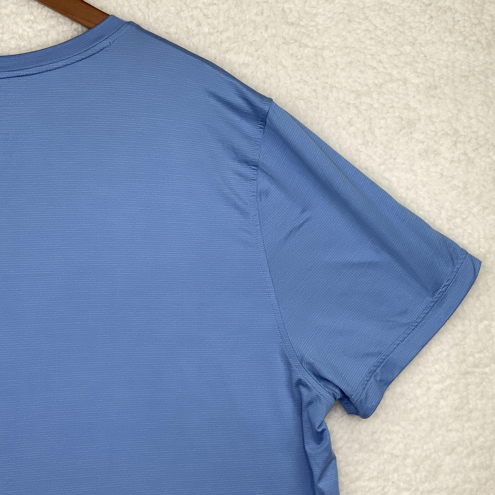 Speedo Shirt Mens 2XL Blue Tagless UV Protection Crew Neck Polyester Spandex gallery