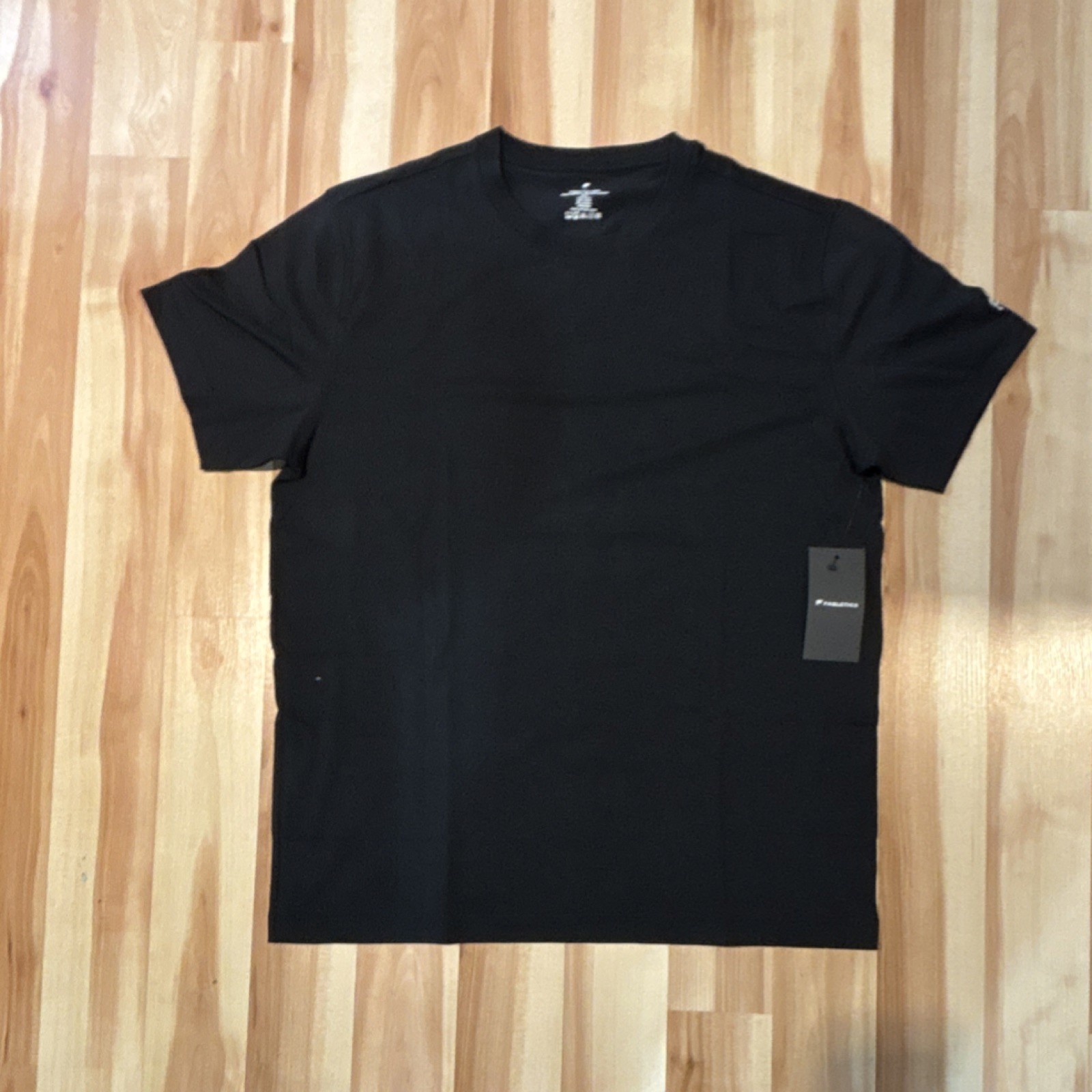 Parallel Black Knit Crew Neck Men’s Short Sleeve T-Shirt Cotton Modal Spandex