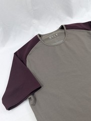 BYLT Shirt L Graphite Maroon Cotton Polyester Short Sleeve Drop Cut S/S Premium