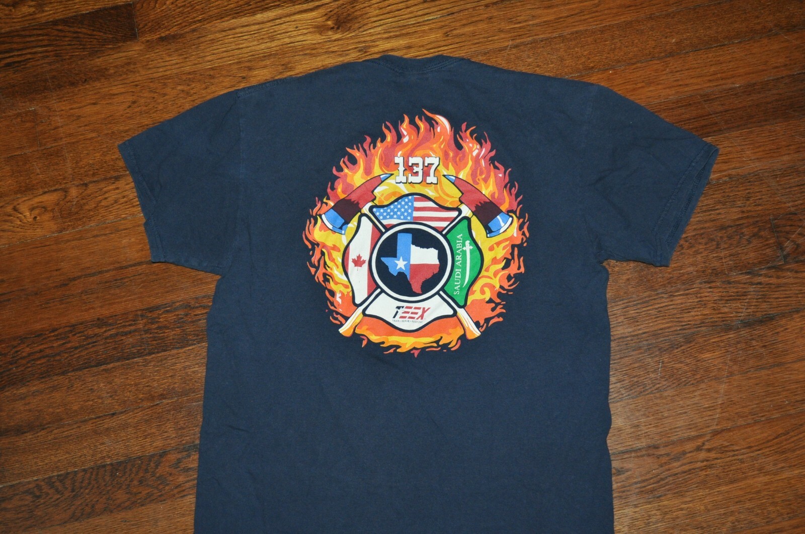 t-shirt medium texas engineering fire academy fire fighter 21 inches pit 2 pit gallery
