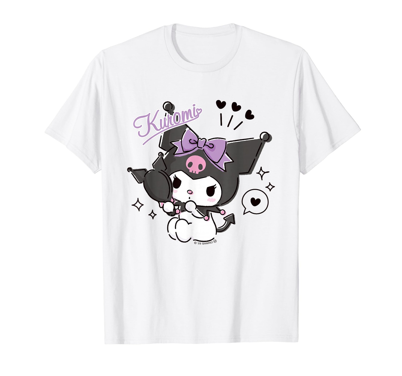SANRIO Kuromi Stylish Check LightColor T-shirt