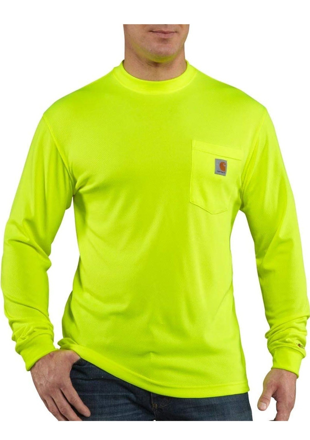 Carhartt Men’s XL Regular Relaxed Long Sleeve Forced Color Enhanced Shirt Yellow gallery