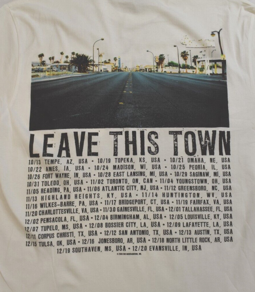 Daughtry Mens Leave This Town Tour White Shirt With Dates New M, L gallery