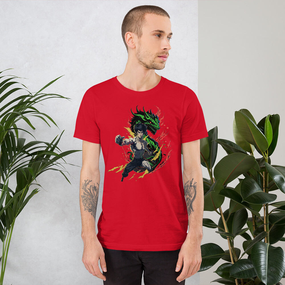 Bruce Lee Anime Dragon Unisex t-shirt gallery