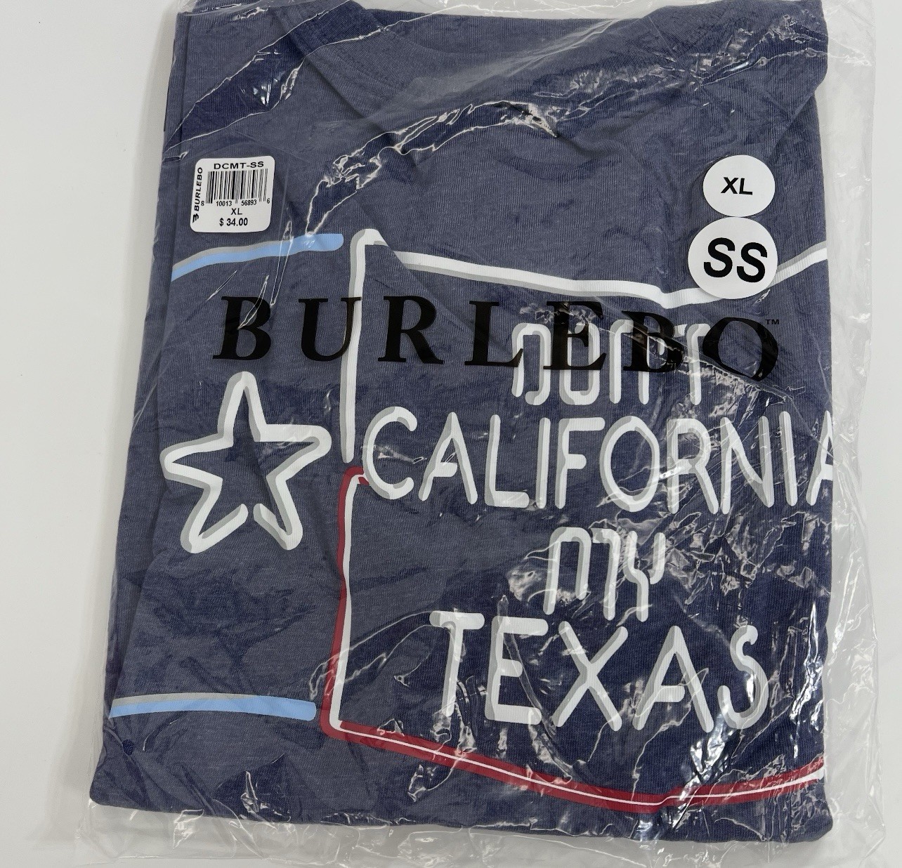 Burlebo Men’s Don’t California My Texas Navy Graphic T-Shirt NEW S M L XL 2XL gallery