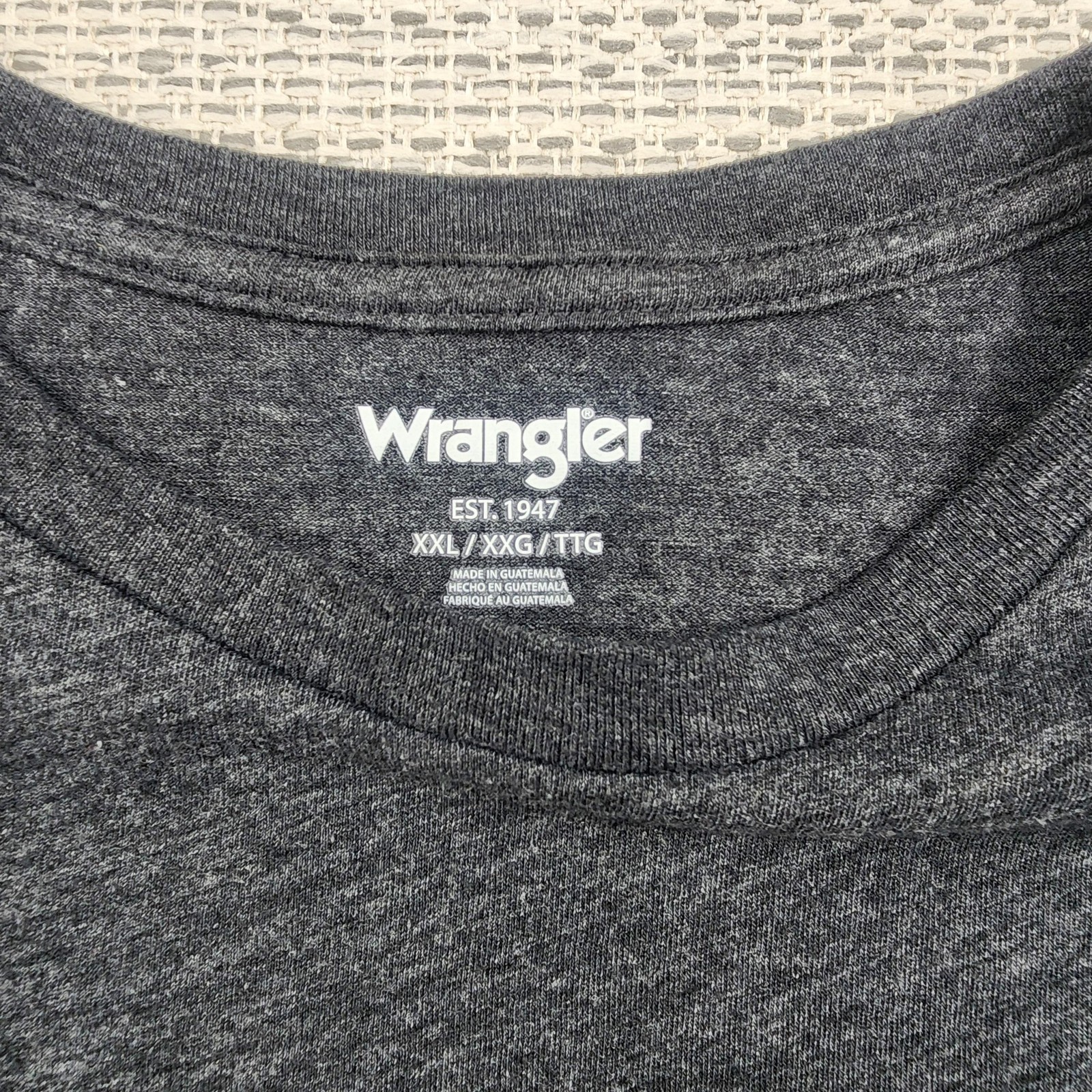 Wrangler Shirt Mens 2XL Gray 75 Years Anniversary Graphic Tee T-Shirt Western gallery