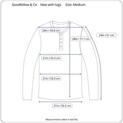 Goodfellow & Co Mens Ribbed Henley Long Sleeve Shirt Sage Green Size Medium