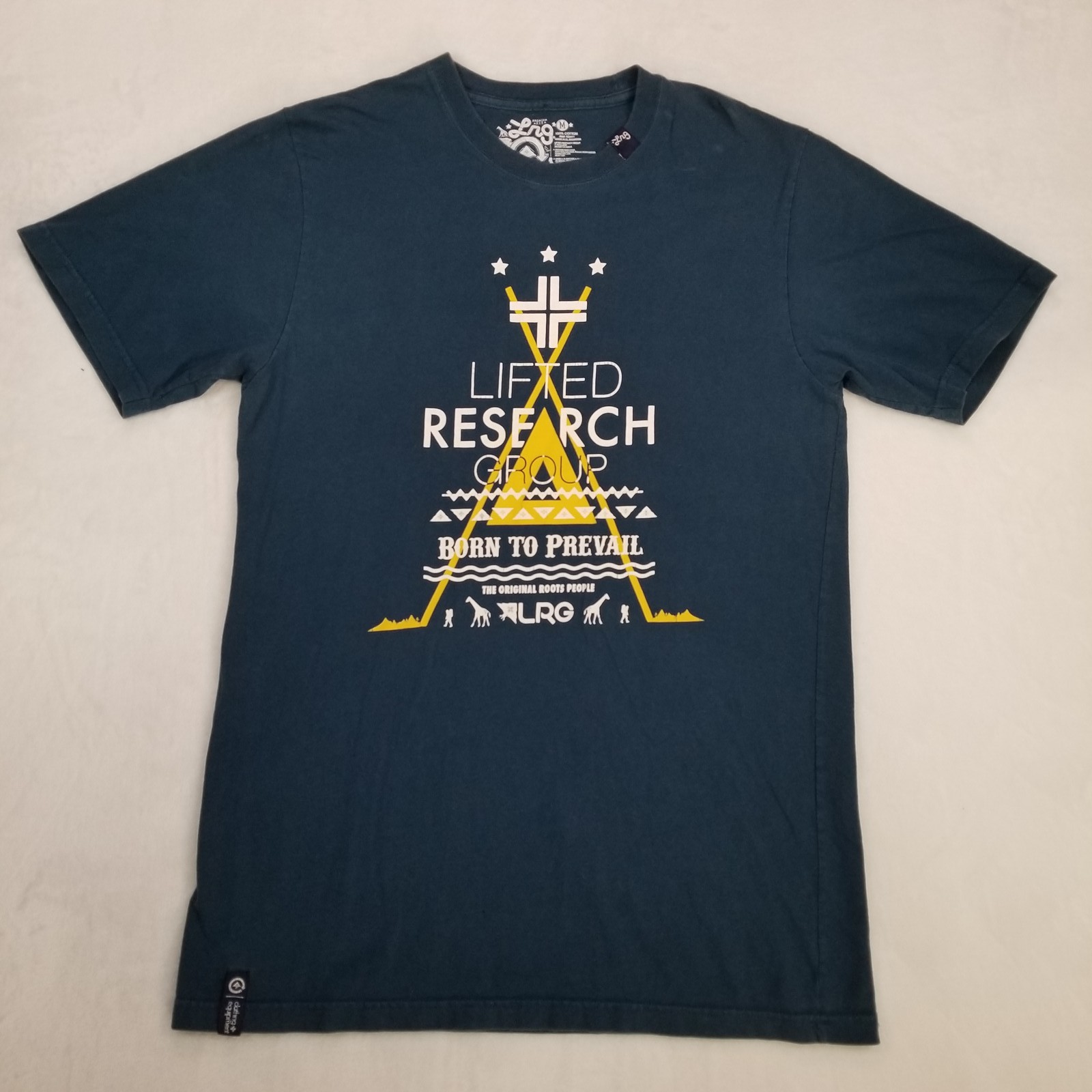 Lifted Research Group Men's Dark Teal Born To Prevail LRG Graphic T-Shirt M gallery