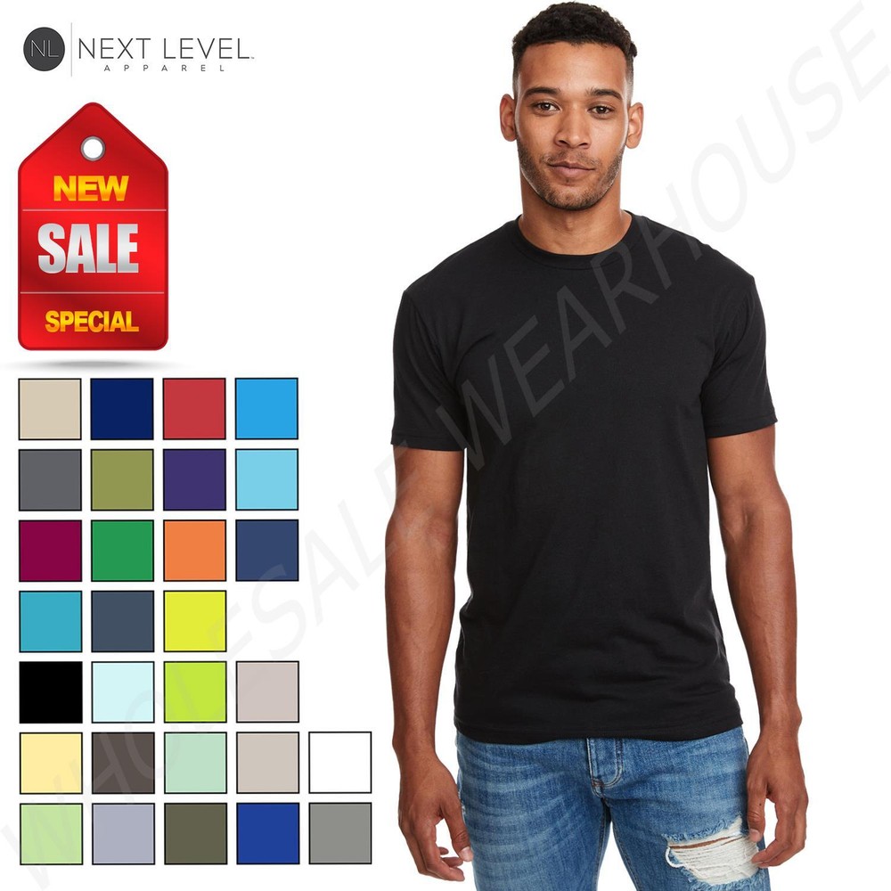 Next Level Men’s Premium Fitted CVC Crew Neck Short Sleevees T-Shirt N6210