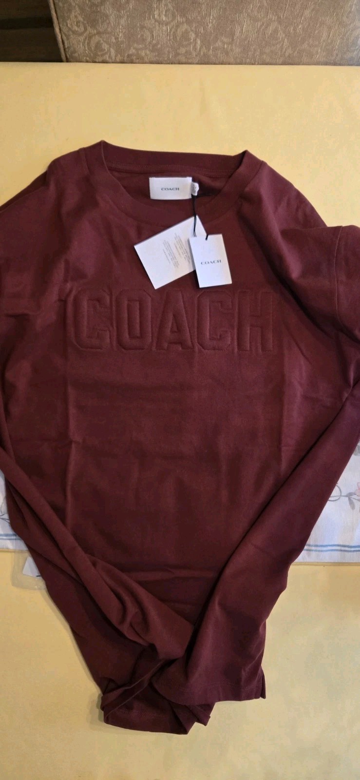 New Coach Men Limited Edition T-shirt Burgandy 2XL See MEASUREMENT. gallery