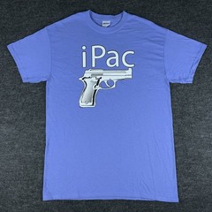 Vintage iPac Shirt Men’s Medium Blue Apple Parody Humor Novelty Graphic Tee 00s