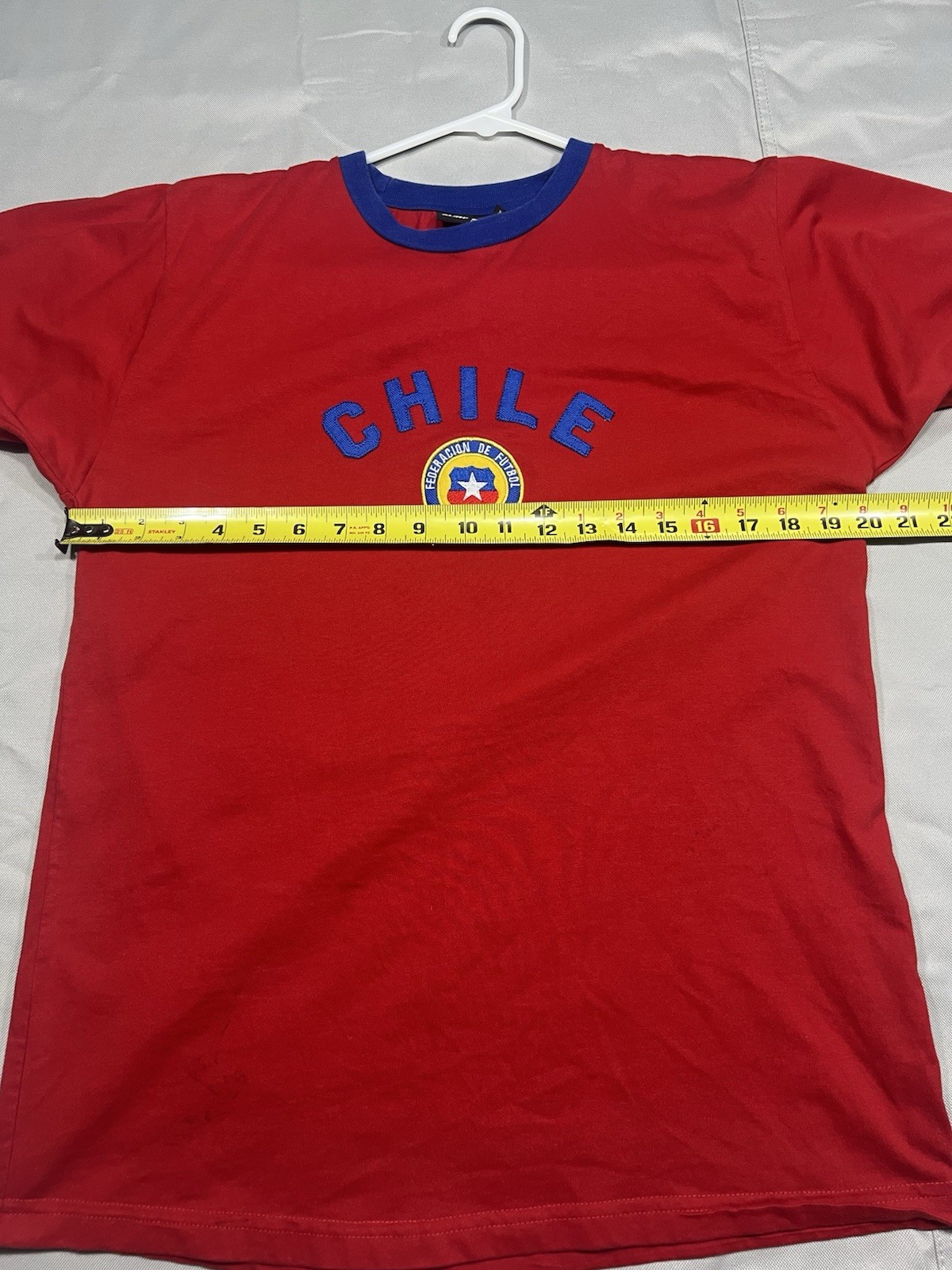 Chile Soccer T Shirt Adult Med Red Surf Style Federación De Futbol Graphic Tee gallery