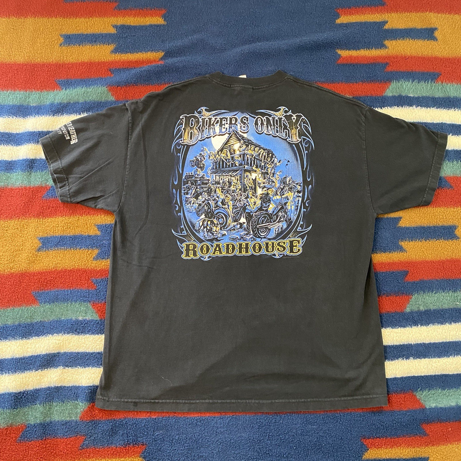Vintage 2010 Hot Leather Motorcycle Bikers Only Roadhouse Black 2XL T-Shirt gallery