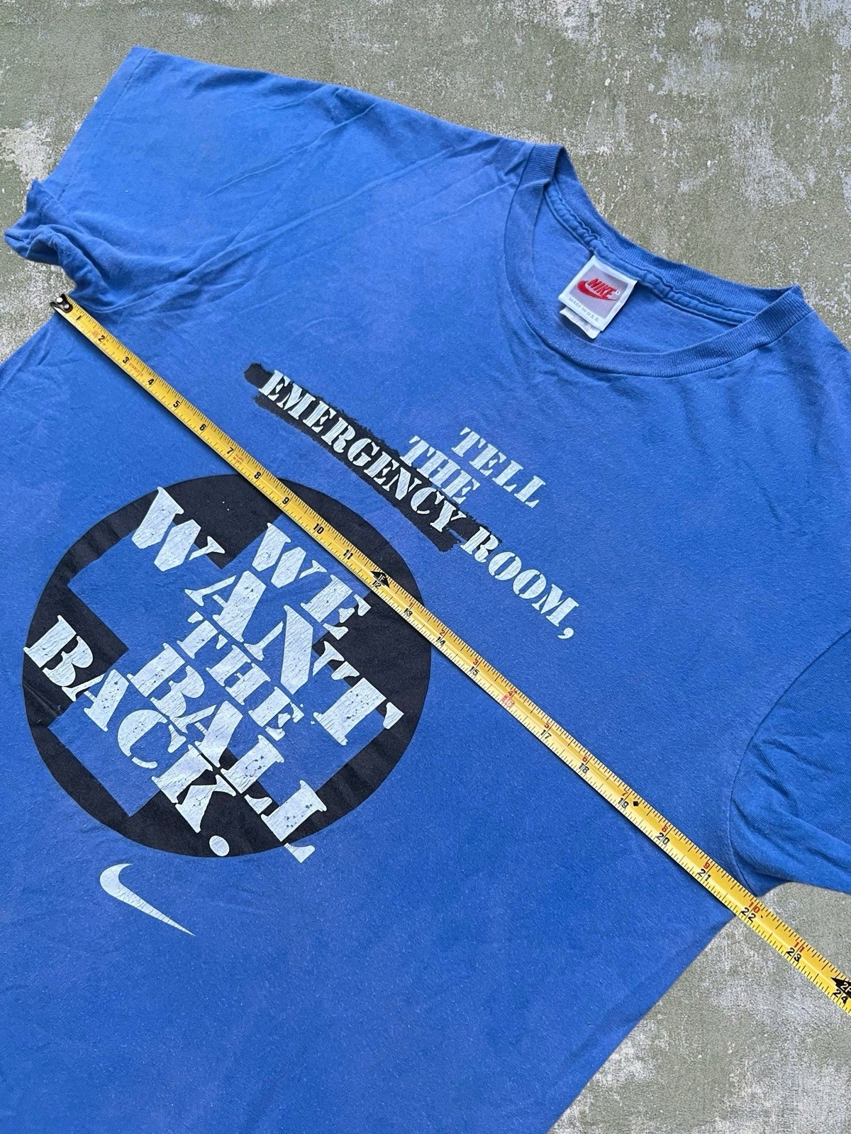 Vintage Nike Grey Tag Basketball 80s 90s Emergency Room Tee Shirt (XL, Fits L) gallery