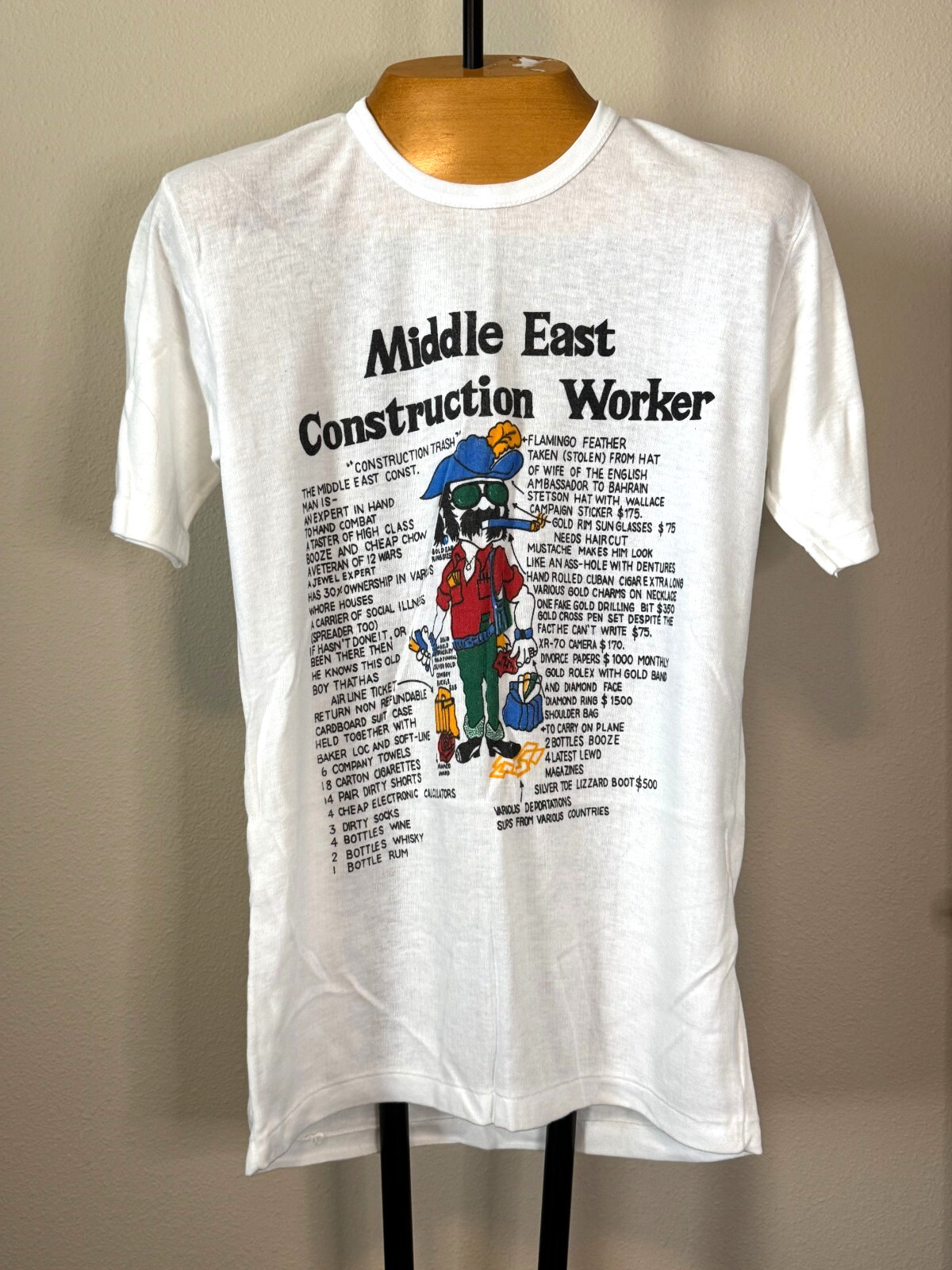 Middle East Construction Worker Shirt XL Single Stitch JK Standard Free Size gallery