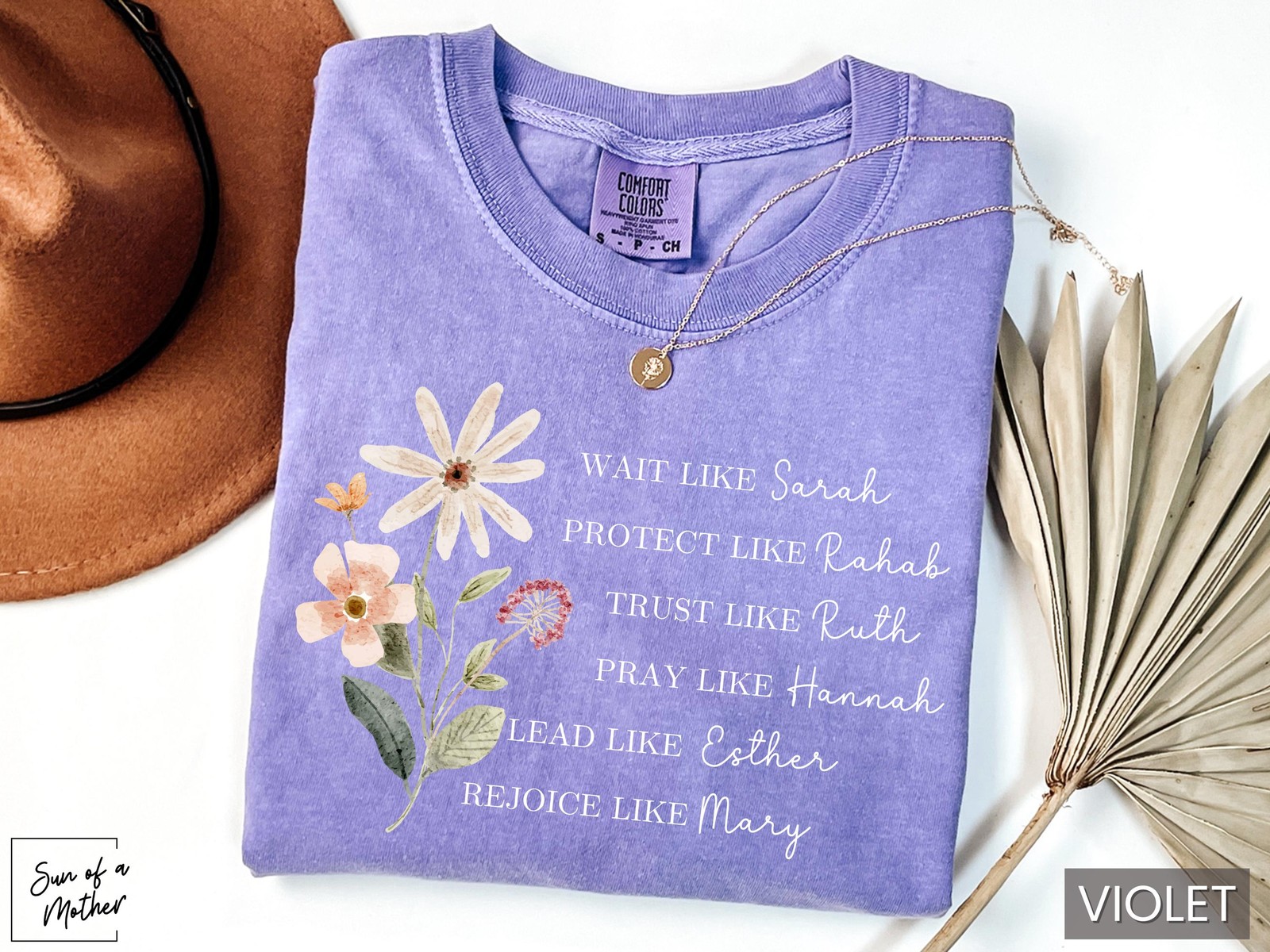 Floral Christian Shirt Women of the Bible Shirt Comfort Colors Religious Shirt B gallery