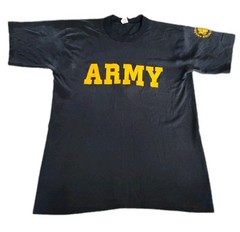 Vintage Army First Jump Second Jump College Military T-Shirt Single Stitch Sz L