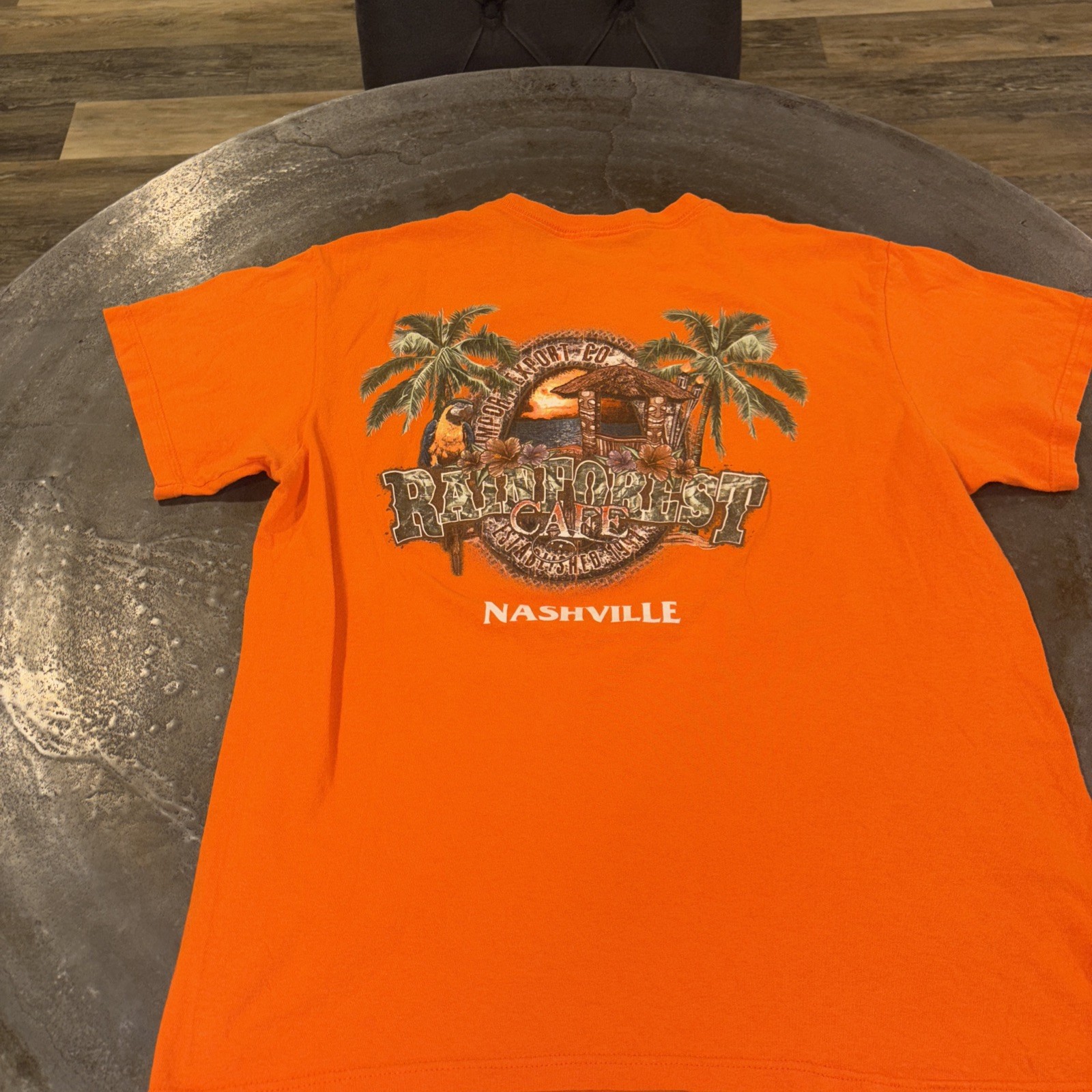 Rainforest Cafe Shirt Mens Large Orange Nashville Souvenir Graphic Tee gallery