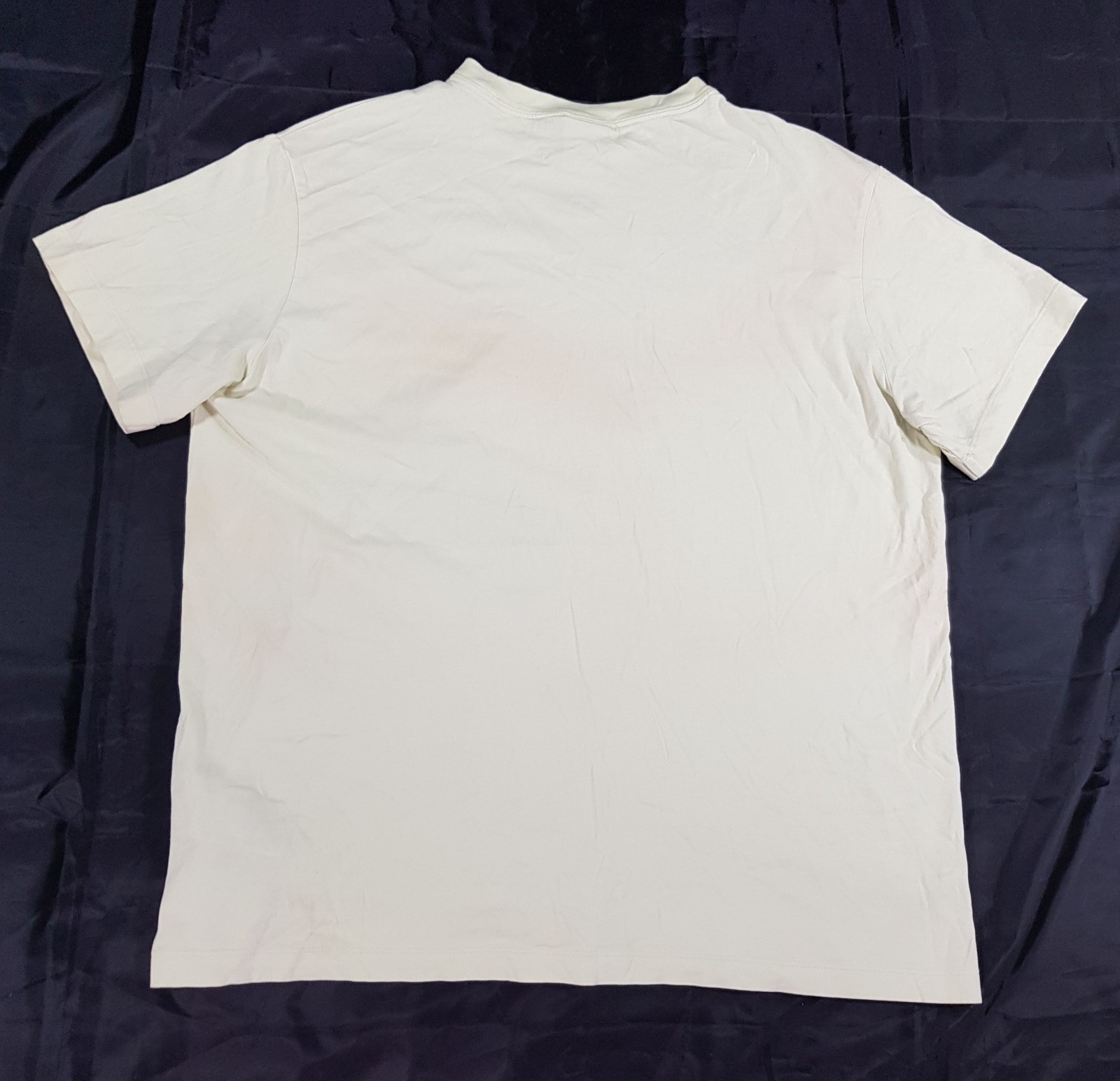 NIKE MENS SIZE MEDIUM PALE YELLOW TIE DYE COTTON CREW NECK CENTRE LOGO T-SHIRT gallery