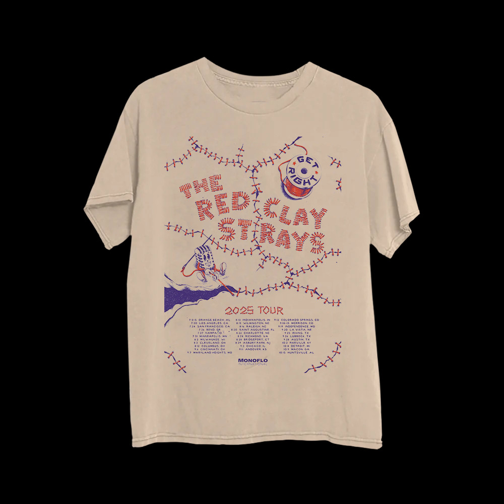 The Red Clay Strays Tour 2025 Fall Beige T Shirt Full Size S-5XL