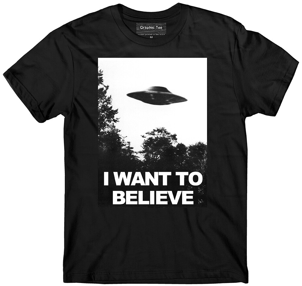 UFO t-shirt, I want to believe t-shirt, glow in the dark, Area 51 t-shirt, Alien gallery