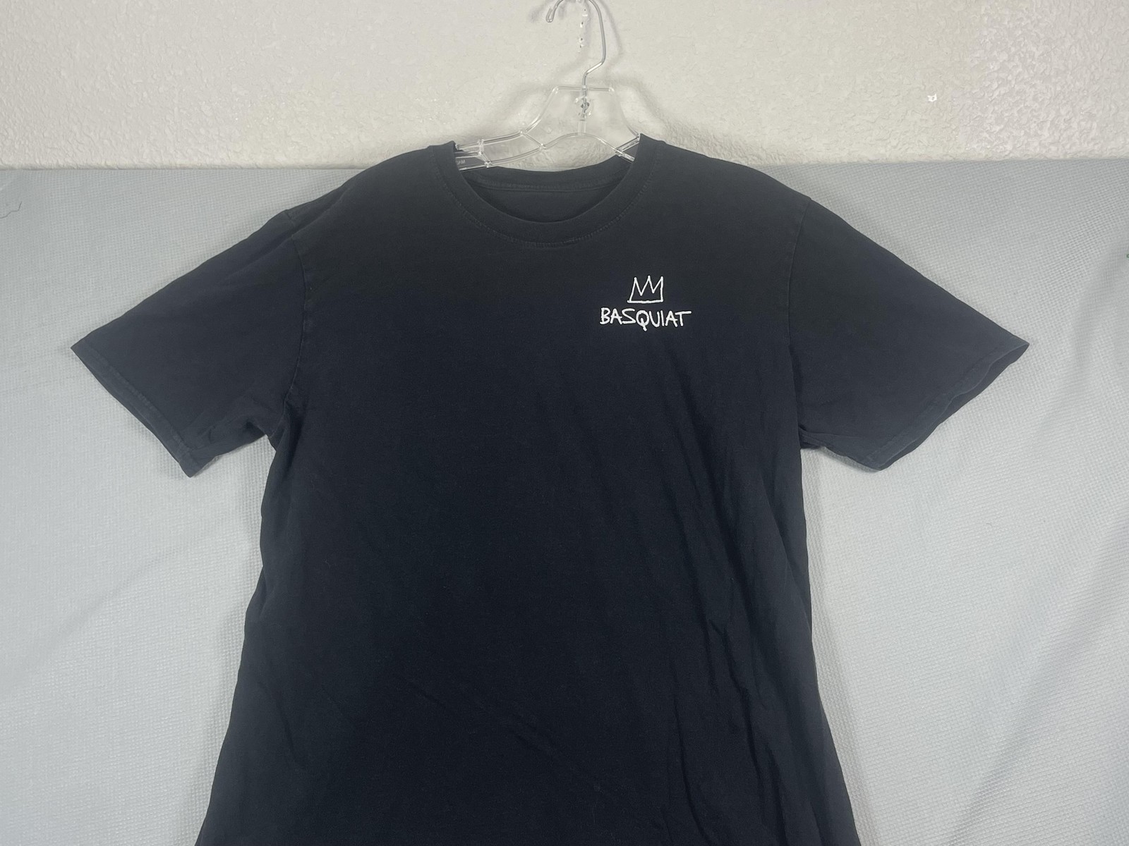 Basquiat T Shirt Mens Large Black Crown Logo Jazz Art Colorful Back Print gallery