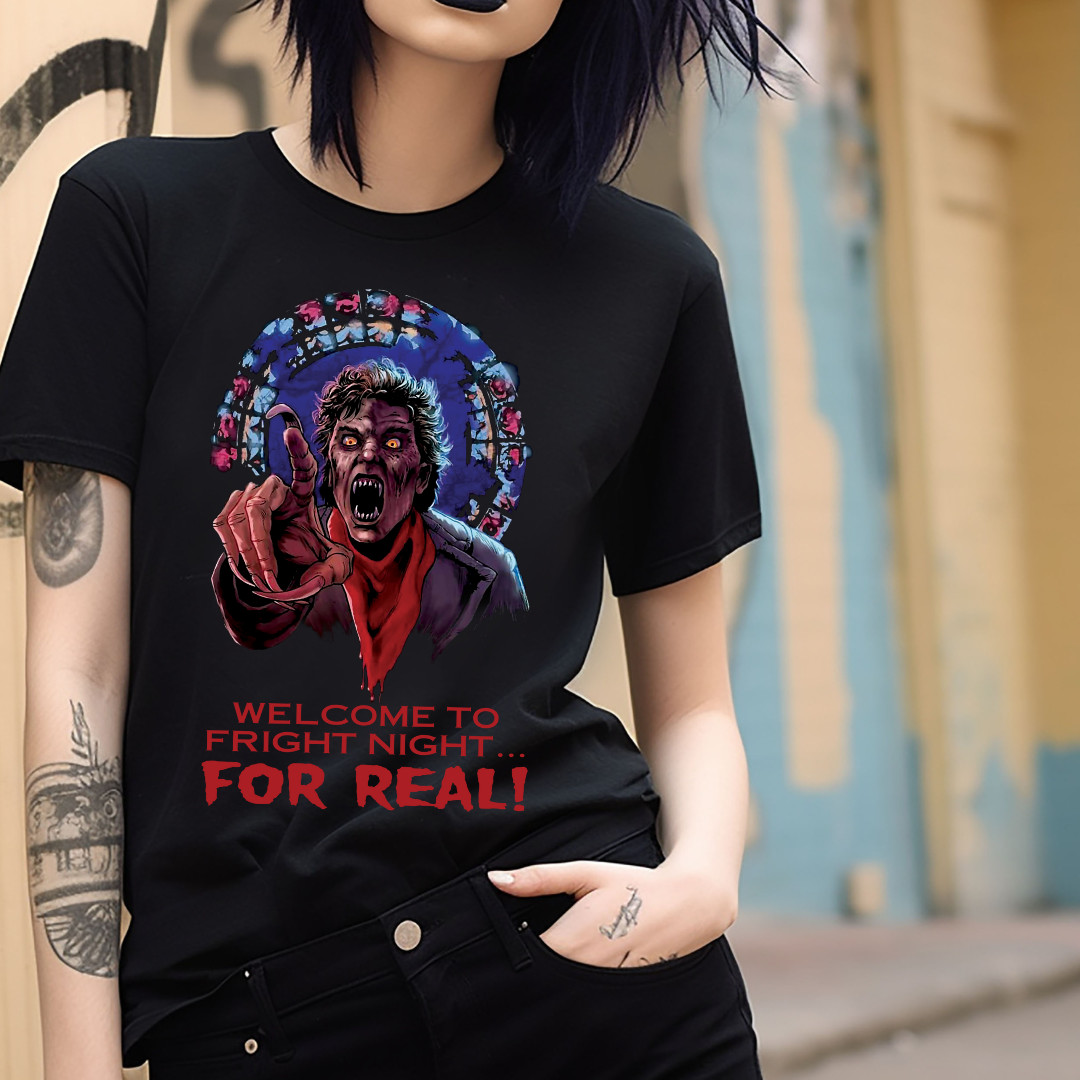 Welcome To Fright Night For Real! Fright Night Horror Movie T-Shirt Black S-3XL gallery