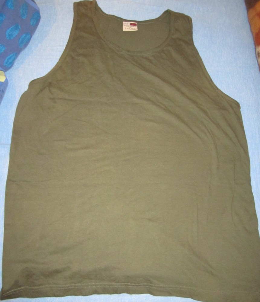 Classic Boxer Style Men’s Tank Top – DUTY FREE – Dark Olive / Army Green – Size 52/54