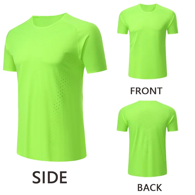 Men's Gym Jogging T-Shirt Running Tops Male Short Sleeve Sportswear Exercise Bas gallery