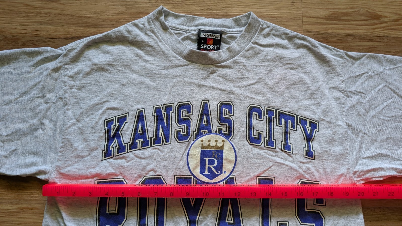 Vtg 90s Kansas City Royals T Shirt Signal Sport Mens L Gray 1997 Baseball MLB gallery
