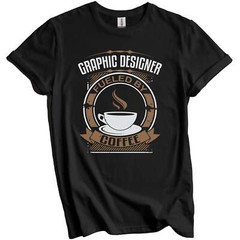 Graphic Designer Fueled By Coffee Funny Graphic T-Shirt
