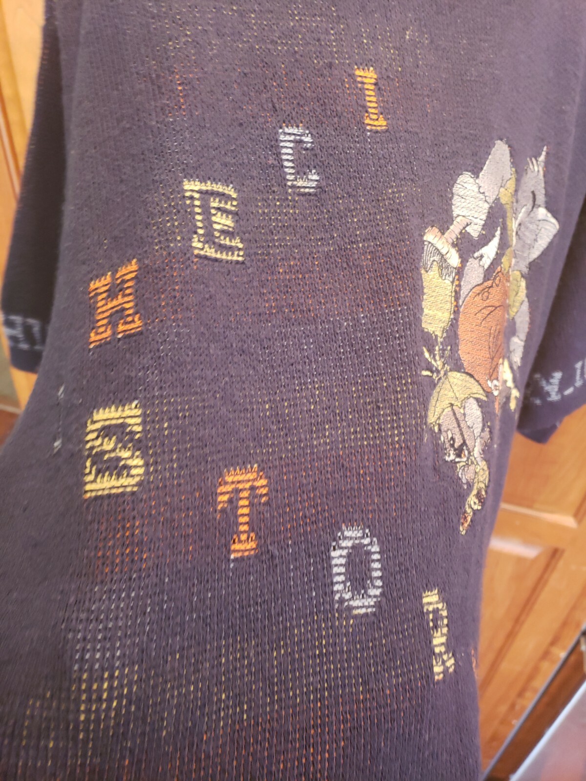 Vtg Iceberg History Tom and Jerry Cartoon SS Sweater Shirt Italy Size Large gallery