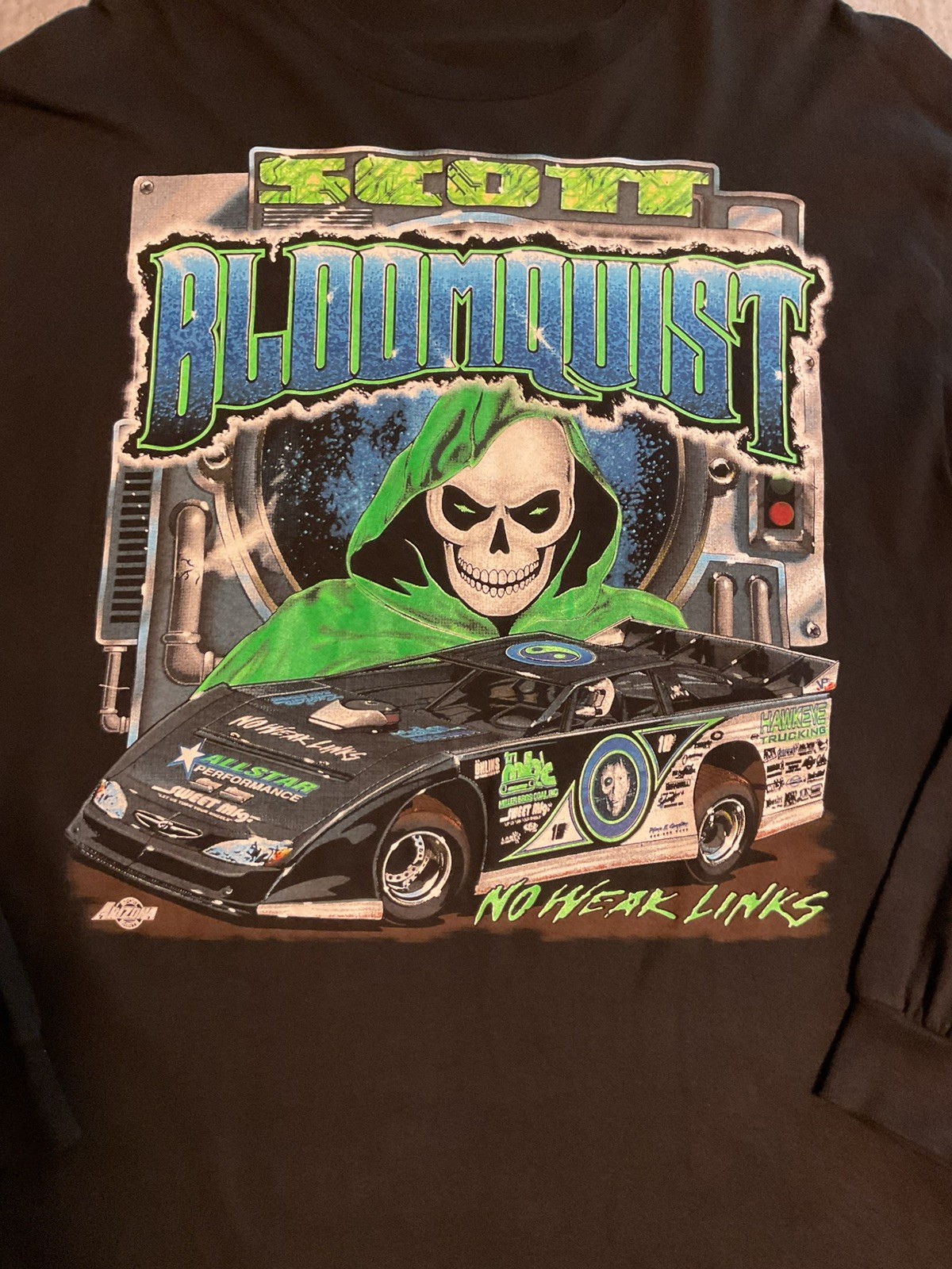 Scott Bloomquist Dirt Track Racing Long Sleeve Shirt No Weak Links L No Tag gallery