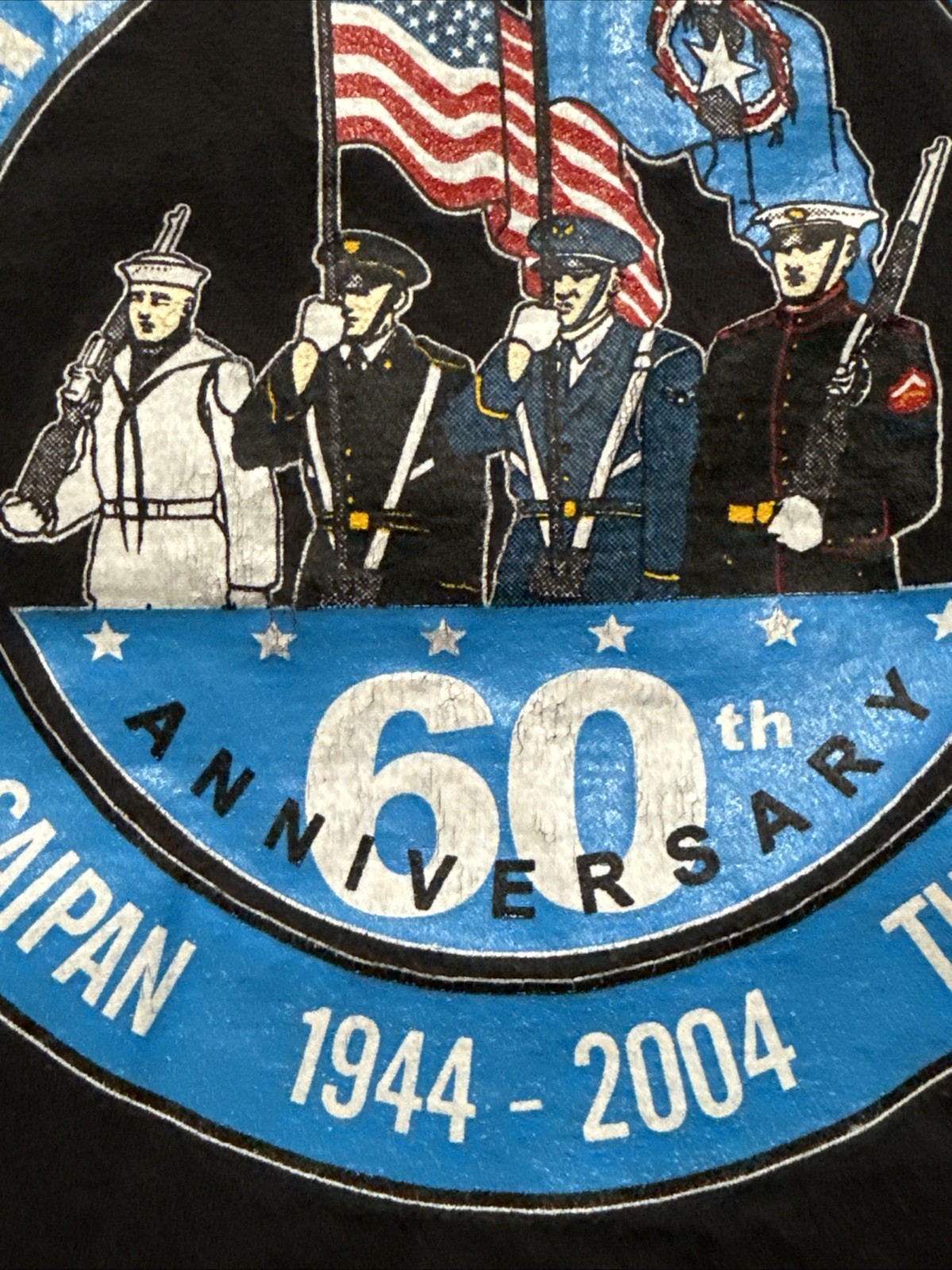 Vintage 2004 WW2 Battle Of Saipan 60th Anniversary T-Shirt Militaria XL gallery