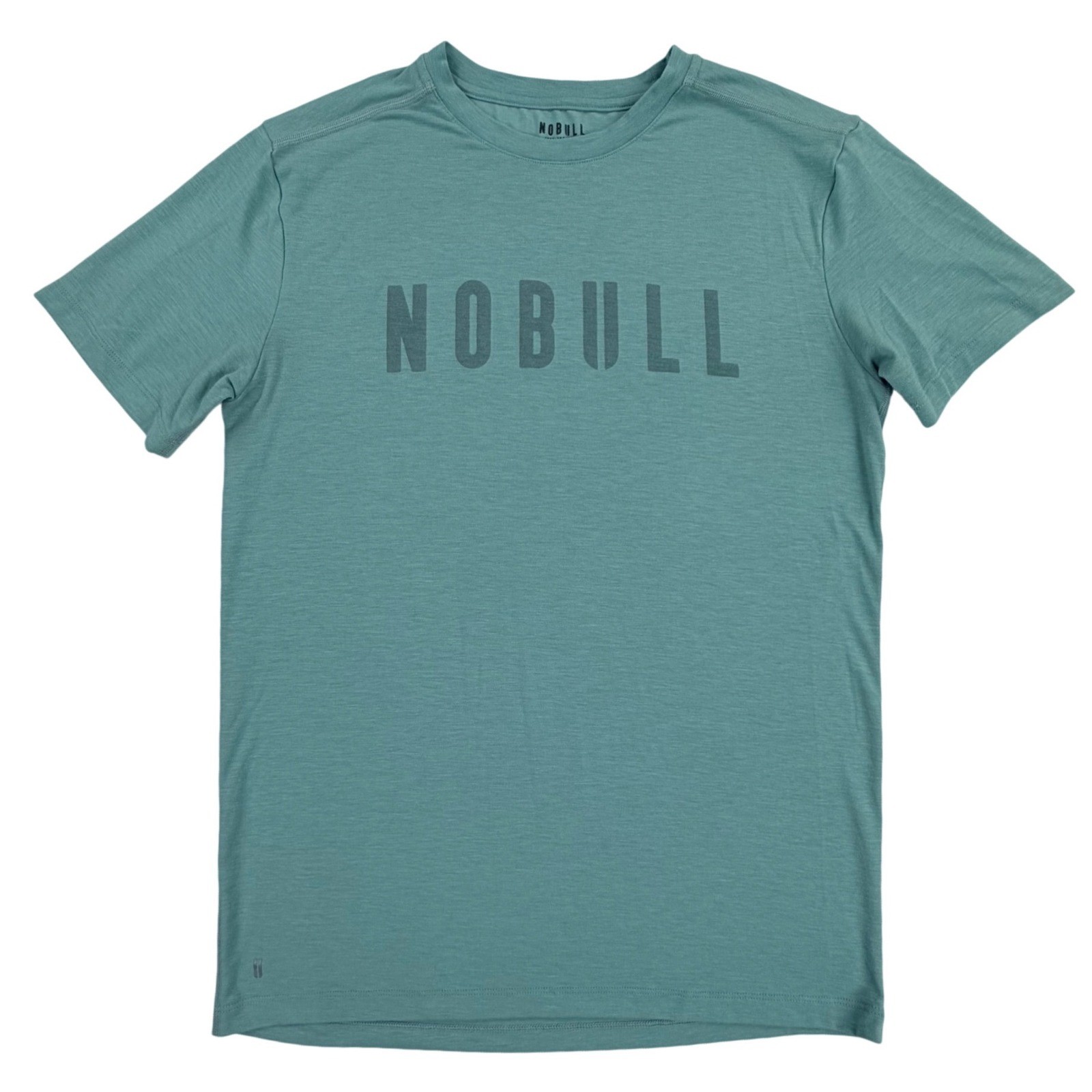 NOBULL Mens Training T-Shirt Medium Teal Green Gym Workout Logo Graphic Tee gallery